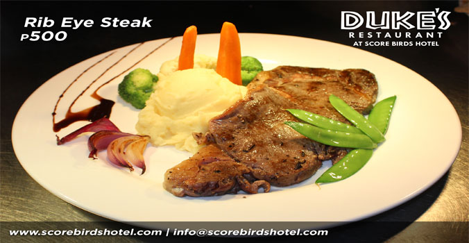 Signature dish at Duke's Restaurant, Scorebirds Hotel — Angeles City dining